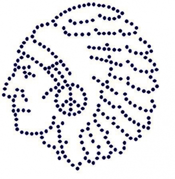 Chief Heads rhinestone transfer