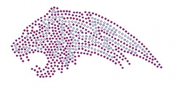 Cougar Mascot Rhinestone Transfer