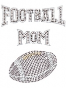 Football Mom rhinestone transfer