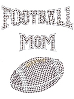 Football Mom rhinestone transfer