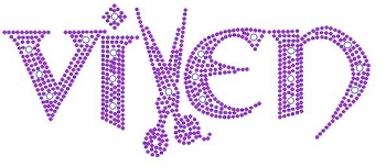 Vixen Pink Rhinestone Transfer