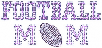 Football Mom Rhinestone Transfer