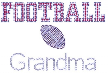 Football Grandma Rhinestone Transfer