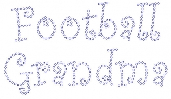 Football Grandma Curly Rhinestone Transfer