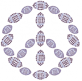 Football Peace Rhinestone Transfer