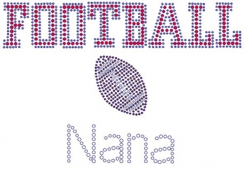 football Nana rhinestone transfer