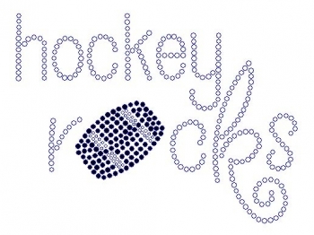 Hockey rocks rhinestone transfer