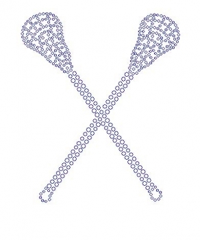 Lacrosse sticks Rhinestone Transfer