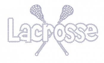 Lacrosse Rhinestone Transfer with Sticks