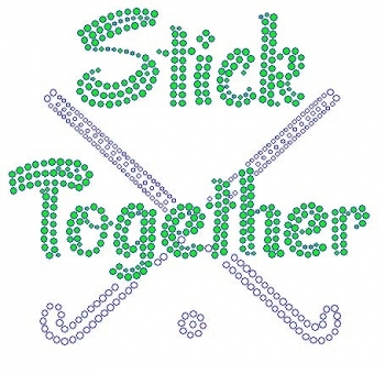 Stick Together rhinestone transfer - Peridot