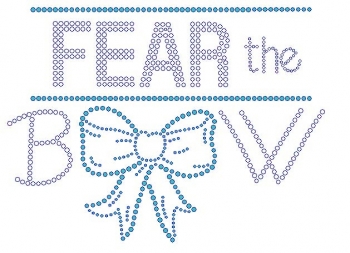 Fear The  Bow Rhinestone Transfer
