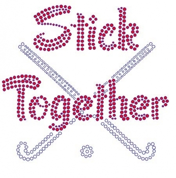 Stick Together rhinestone transfer - Siam