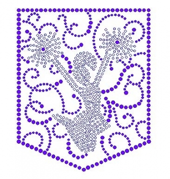 Cheer Pocket rhinestones transfer