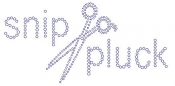 Snip Scisors Pluck Rhinestone Transfer