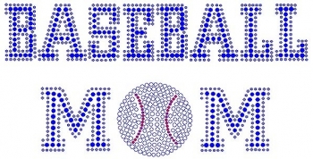 Baseball Mom Rhinestone Transfer studs and stones