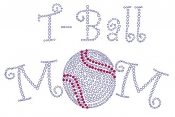 T-Ball Mom Rhinestone Transfer