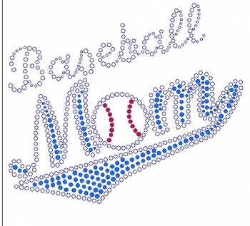 Baseball Mom Rhinestone Transfer