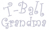 T-Ball Grandma Rhinestone Transfer