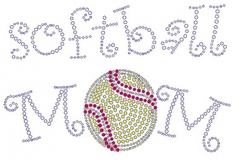 Softball Mom Rhinestone Transfer