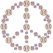 Softball Peace rhinestone transfer