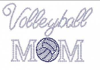 Volleyball Mom Rhinestone Transfer