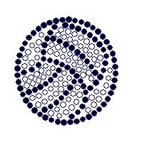 Volleyball 2 inch Rhinestone Transfer