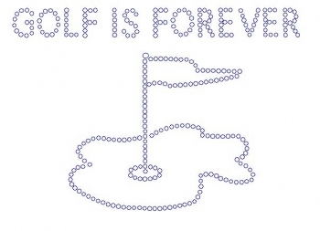Golf is Forever Rhinestone Transfer