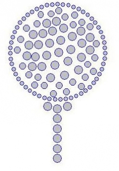 Golf Ball and Tee Rhinestone Transfer