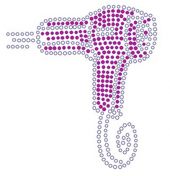 Hair Dryer Rhinestone Transfer