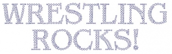 Wrestling Rocks Rhinestone Transfer
