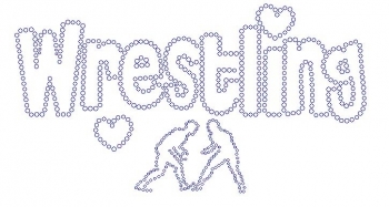 Wrestling with hearts Rhinestone Transfer original