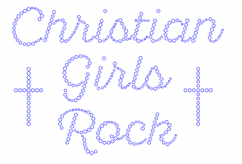 Christian Girls Rock with Cross Rhinestone Transfers