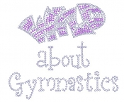 Wild about Gymnastics Rhinestone Transfer