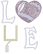 Love Football Rhinestone Transfer goal