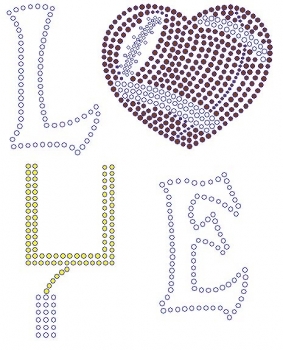 Love Football Rhinestone Transfer goal