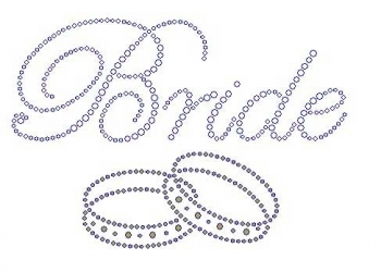 Bride with Rings Rhinestone Transfer