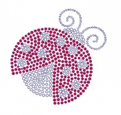 LadyBug Rhinestone Transfer