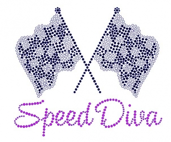 Speed Diva Rhinestone Transfers