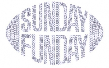 Sunday Funday Rhinestone Transfer