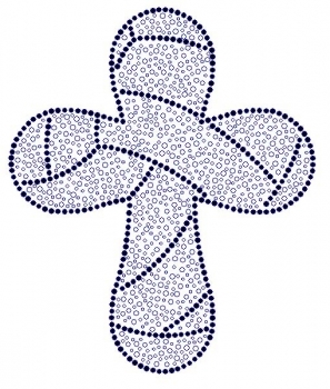 Volleyball Cross rhinestone transfer