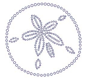 Sand Dollar Rhinestone Transfer chair