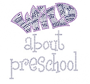Wild about Preschool rhinestone transfer